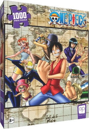 Picture of One Piece Straw Hat Crew 1,000 Piece Jigsaw Puzzle, Featuring Stunning 27" x 19" Artwork of Luffy, Nami,Chopper & More, Based Eiichiro Oda's Popular Manga/Anime Series, Officially Licensed