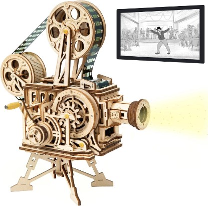 Picture of ROKR 3D Wooden Puzzles Vitascope for Adults - Model Building Kits Mechanical Construction for Adults to Build, Educational Brain Teaser DIY Crafts Kits, Halloween Collection Gifts for Men (Vitascope)