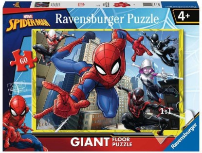 Picture of Ravensburger Marvel Spiderman Toys - 60 Piece Giant Floor Jigsaw Puzzle for Kids Age 4 Years + The Forest Stewardship Council
