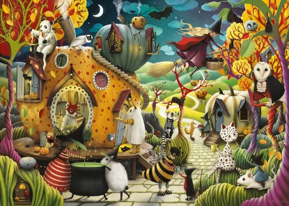 Picture of Ravensburger Happy Halloween 1000 Piece Jigsaw Puzzle for Adults - 12000402 - Handcrafted Tooling, Made in Germany, Every Piece Fits Together Perfectly The Forest Stewardship Council