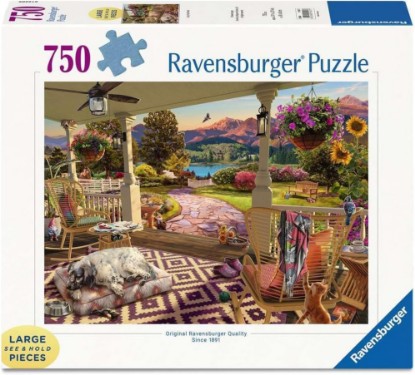 Picture of Ravensburger Cozy Front Porch 750 Piece Large Format Jigsaw Puzzle | Premium Quality | Unique Softclick Technology for an Enriching Experience The Forest Stewardship Council