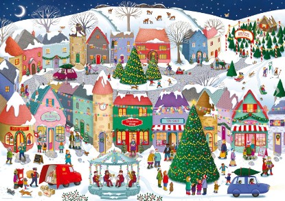 Picture of Ravensburger Christmas Town 1000 Piece Puzzle for Adults
