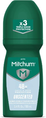 Picture of Mitchum Men’s Triple Protection Antiperspirant Deodorant, Unscented, 3.4 oz | Antiperspirant deodorant for men provides up to 48HR ultra-powerful sweat + odor protection. Unscented.