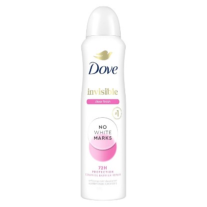 Picture of Dove Invisible Clear Finish Antiperspirant Deodorant No White Marks, 3.8 oz | 72-Hour Odor Protection with Pro-Ceramide Technology