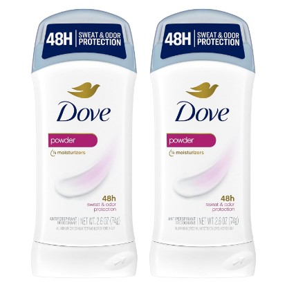Picture of Dove Invisible Solid Antiperspirant Deodorant Stick Powder 2.6 oz 2PK | For All Day Underarm Sweat & Odor Protection for women