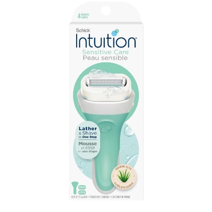 Picture of Schick Intuition Razors for Women with Sensitive Skin | 1 Razor & 2 Intuition Razor Blades Refill with Organic Aloe