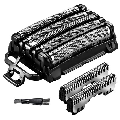 Picture of 1Pack Replacement Blades and Foil Compatible with Panasonic ARC5 5-Blade Shavers, Compatible with WES9032P ES9032 ES9034 ES9036 ES9038, Fits Models ES-LV61, ES-LV65, ES-LV67, ES-LV95 1Cleaning Brush