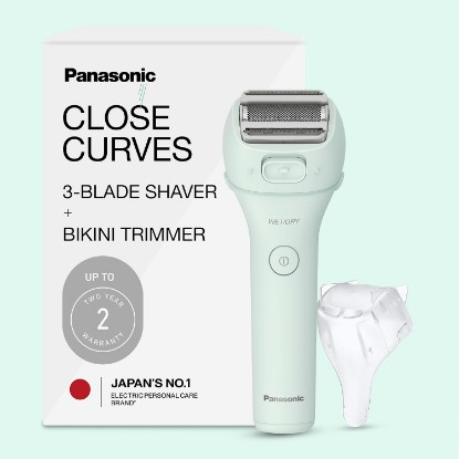 Picture of Panasonic Electric Bikini Trimmer, Waterproof Full-Body Cordless Electric Razors for Women Legs with Bikini Attachments, 3 Hypoallergenic Blades, for Travel, Shower, and Everyday Use - ES-AWL6AG