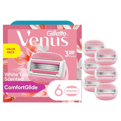 Picture of Gillette Venus ComfortGlide White Tea Women's Razor Blades, 3-Blade Razor Refills, 6 Count