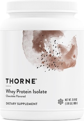 Picture of THORNE Whey Protein Isolate, Balanced Amino Acids Profile, 30 Servings | Flavors & Sweeteners Derived from Natural Sources, 21 g of Bioavailable Protein, Chocolate, NSF Certified for Sport