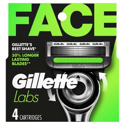 Picture of Gillette Labs Razor Blade Shaving Refills for Men, 4 count GreenCircle Certified: Certified Environmental Facts Label