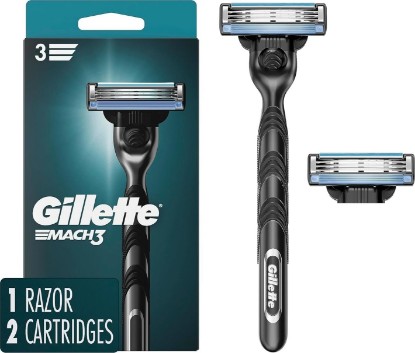 Picture of Gillette Mach3 Razor for Men, 1 Razor Handle + 2 Blade Refills