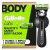 صورة Gillette Labs Body + Intimate Razor For Men, Handle + 2 Blade Refills