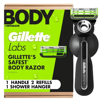 Picture of Gillette Labs Body + Intimate Razor For Men, Handle + 2 Blade Refills