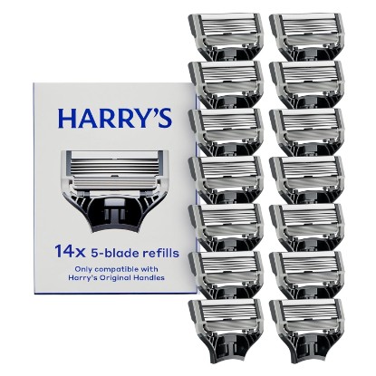 Picture of Harry's Original Razor Blades for Men - 14 Count | Premium Razor Blade Refill Cartridges - German Engineered