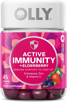Picture of OLLY Hair Gummies with Keratin & Biotin, Immunity Gummies with Elderberry, 60 & 45 Count