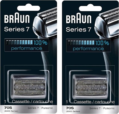 Picture of Braun Series 7 70S Replacement Cassette for Electric Shaver, Compatible with Pulsonic and 9000 Series, Pack of 2