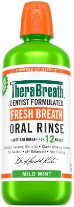 Picture of TheraBreath Fresh Breath Mouthwash, Mild Mint, Alcohol-Free, 1 Liter (33.8 fl oz)