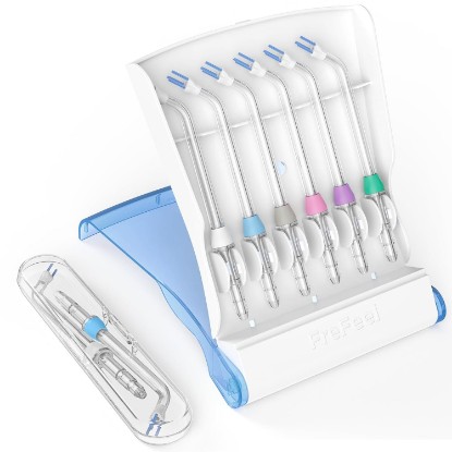 Picture of Replacement Heads for Waterpik, Replacement Tips for Waterpik Water Flosser | 8 Plaque Chaser Tips + Storage Case + Travel Case, Replacement Picks for Water Pik Water Flosser