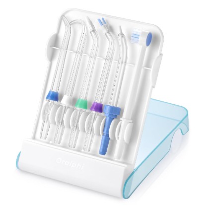 Picture of Replacement Tips for Waterpik, Water Flosser Replacement Heads Parts for Waterpik Oral Irrigator (6 Tips Different & Storage Case Bundle)