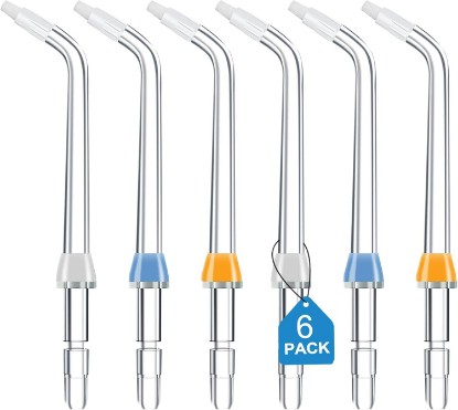 Picture of Replacement Tips for Waterpik Water Flosser, Replacement Orthodontic Tips Compatible with Waterpik Water Flossers and Other Brand Oral Irrigators (6 Orthodontic Tips)