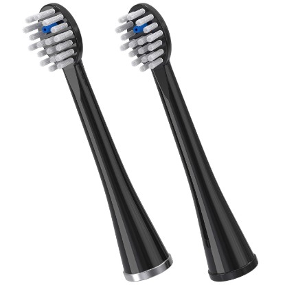 Picture of Waterpik Compact Sonic-Fusion Replacement Brush Heads, 2 Count Black | Genuine Waterpik Brand, No Brush Head Covers, SFRB-2EB, Replace Every 3 Months