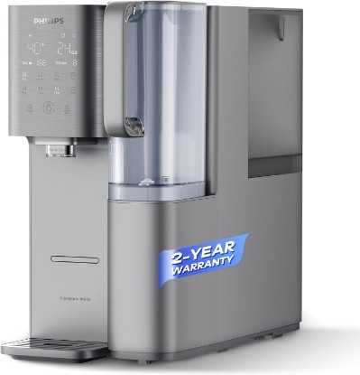 Picture of PHILIPS Countertop RO Water Filter, Instant Hot and Cold Dispenser | Instant hot & cold water (40°F to 203°F). NSF-certified 6-stage RO filtration with mineralization. No plumbing