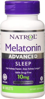 Picture of Natrol Advanced Sleep Melatonin Tablets, Maximum Strength 10 mg 60 ea (Pack of 8)