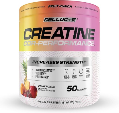 Picture of Cellucor Creatine Powder, 5g Creatine per Serving, 50 Servings | Rainbow blast flavor with 200mg caffeine, creatine nitrate, L-arginine & beta-alanine for energy and pumps.