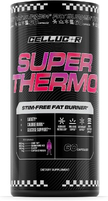 Picture of Cellucor Super Thermo™ Stim-Free Fat Burner, 60 Capsules | Blue raspberry ice flavor with Zero sugar and 7g BCAAs for muscle recovery, hydration and performance.