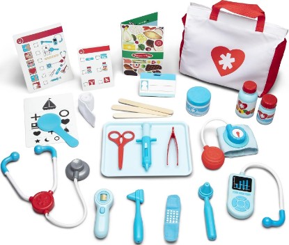 Picture of Melissa & Doug Get Well Doctor Kit, 25-Piece Toddler Doctor Play Set, Realistic Pretend Play Toys & Accessories, Preschool Toys for Girls & Boys Ages 3+