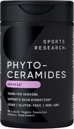Picture of Sports Research Phytoceramides 350mg w/Ceratiq®, 60 Liquid Caps | Plant-Derived Ceramides for Beauty from Within Skin Hydration | Non-GMO, 60 Servings