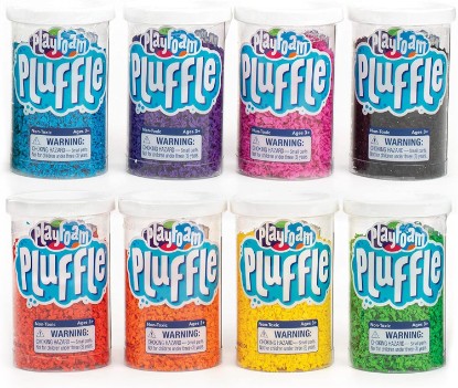 Picture of Educational Insights Pluffle Mini 8-Pack - Preschool Sensory Bin Filler, Tactile Sensory Toys for Toddlers 3-4, Mess Free Slime Alternative, Satisfying Foam Sand Bin Filler
