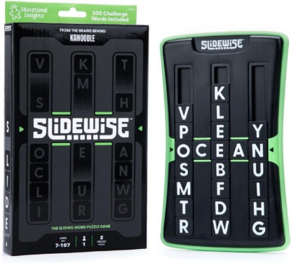 Picture of Educational Insights Slidewise - Word Games and Brain Teaser Puzzles for Kids 8-12, Kids Slide Puzzle Game, Travel Size Handheld Puzzle, Single Player Brain Teasers for Adults, Teens, and Children
