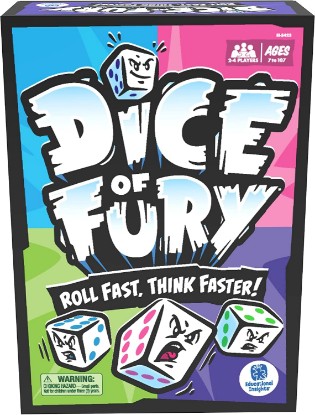 Picture of Educational Insights Dice of Fury - Family Board Games for Adults, Teens, and Kids, Dice Games for Family Game Night, Fast-Paced Table Top Party Game, Fun Group Play, Mental Math Activity