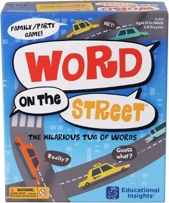 Picture of Educational Insights Word on the Street - Family Board Games for Kids and Adults, Fast Word Games for Kids 10 and up, Vocabulary Building Spelling Game with Fast-Paced Play, Family Game Night