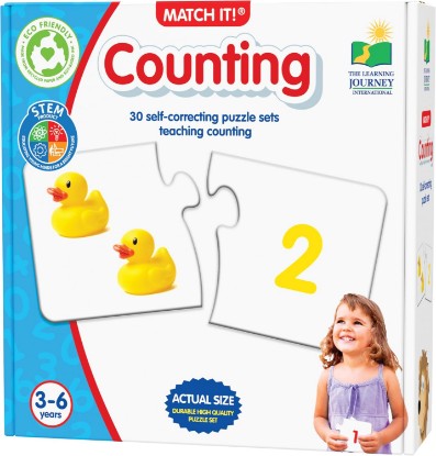 Picture of The Learning Journey Match It! - Counting - 30 Piece Self-Correcting Number & Learn to Count Puzzle - Preschool Learning Toys - Award Winning Toys