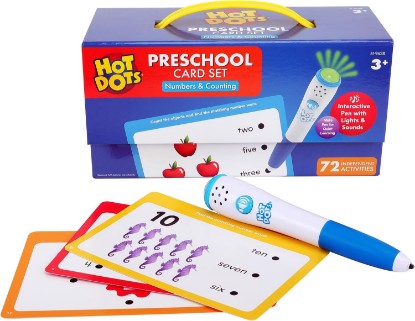 Picture of Educational Insights Hot Dots Numbers & Counting Set - Preschool Learning Activities, Interactive Math Flash Cards for Toddlers 3-5 Years, Kindergarten Classroom Must Haves & Homeschool Essentials