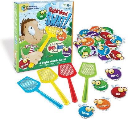 Picture of Learning Resources Sight Word Swat A Sight Words Game - Phonics Flash Cards, Board Games for Kids, Montessori Spelling, Homeschool, Classroom Must Haves, Teacher Supplies, Gifts for Boys and Girls