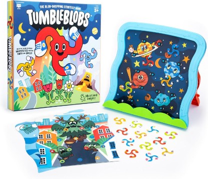 Picture of Educational Insights Tumbleblobs - Toddler Board Games for 3 Year Olds, Strategy Board Games for Kids, Color-Matching and Counting Preschool Game, Skill-Building Turn-Taking Game, 1-2 Players