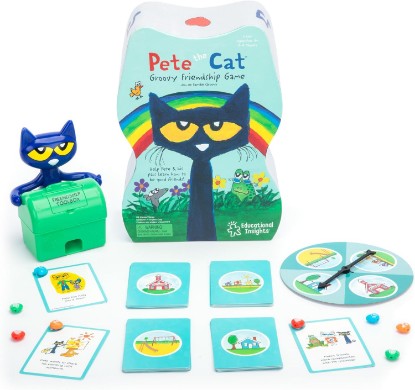 Picture of Educational Insights Pete the Cat Groovy Friendship Game - Preschool Board Games for Kids 4-6, Social Emotional Learning Games for Kids, Skill-Building Toddler Matching Game, Family Fun with Toddlers