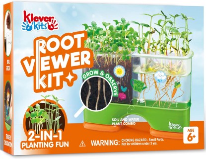 Picture of JOVA Klever Kits 2-in-1 Root Viewer & Planting Science Kit for Kids – STEM Learning Gifts for Kids Aged 6+, Soil & Hydro Observation Kit Birthday Toys Gifts for Boys and Girls