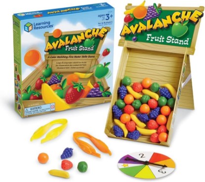 Picture of Learning Resources Avalanche Fruit Stand - 42 Pieces, Ages 3+ Toddler Learning Toys, Fine Motor/Grip Game, Develops Color Matching Skills, Preschool Toys