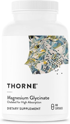 Picture of THORNE Magnesium Glycinate, Chelated Magnesium Supplement, 180 Capsules | Supports Restful Sleep, Muscle Relaxation, Stress Management, Heart Health & Metabolism*, NSF Contents Certified