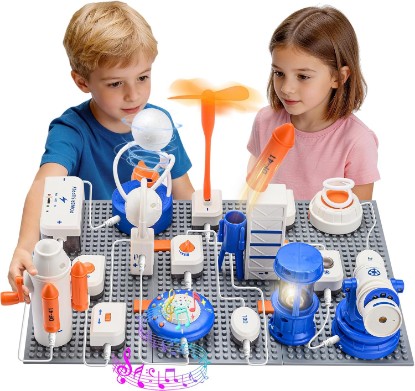 Picture of Science Kits for Kids with 66 PCS DIY Circuit Parts & 1200+ Projects | Circuit Board for Kids with Color Project Manual,STEM Educational Toy Gifts for Kids Boys Girls Ages 6 7 8 9 10 11 12