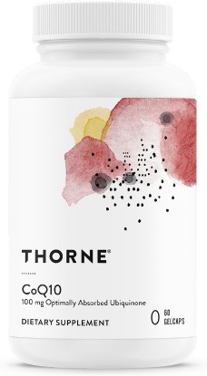 Picture of THORNE CoQ10, 100 mg Optimally Absorbed Ubiquinone Supplement, 60 Softgels | Supports Heart Health, Brain Function, Cellular Energy Production & Healthy Aging*, Gluten-Free, NSF Contents Certified