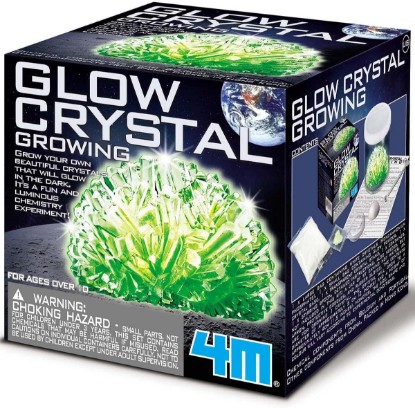 Picture of 4M Glow Crystal Growing Kit - Grow a DIY Crystal Experiment Specimen, A Great Educational STEM Toys Crystal Making Gift for Kids & Teens, Boys & Girls