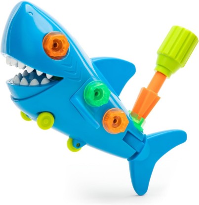 Picture of Educational Insights Design & Drill(R) Shark - Take Apart Toy, 13 Pieces, Kid-Friendly Screwdriver, Toddler STEM Toy, Gift for Ages 3+