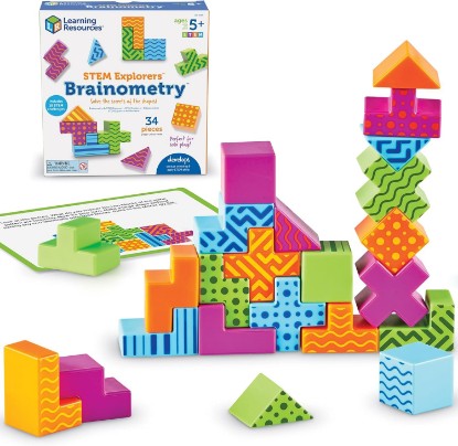 Picture of Learning Resources STEM Explorers Brainometry - 3D Puzzle Games for Kids, Kids Travel Games, Brain Teaser Puzzles, Pattern Memory Game, Brain Game Toys, Classroom Toys, 5 Year Old Boy and Girl Gifts