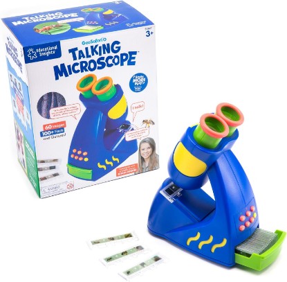 Picture of Educational Insights GeoSafari Talking Microscope - Kids Microscope Toy Featuring Bindi Irwin, Interactive STEM Toys and Science Kits for Kids 3-5, Preschool Science for Toddlers